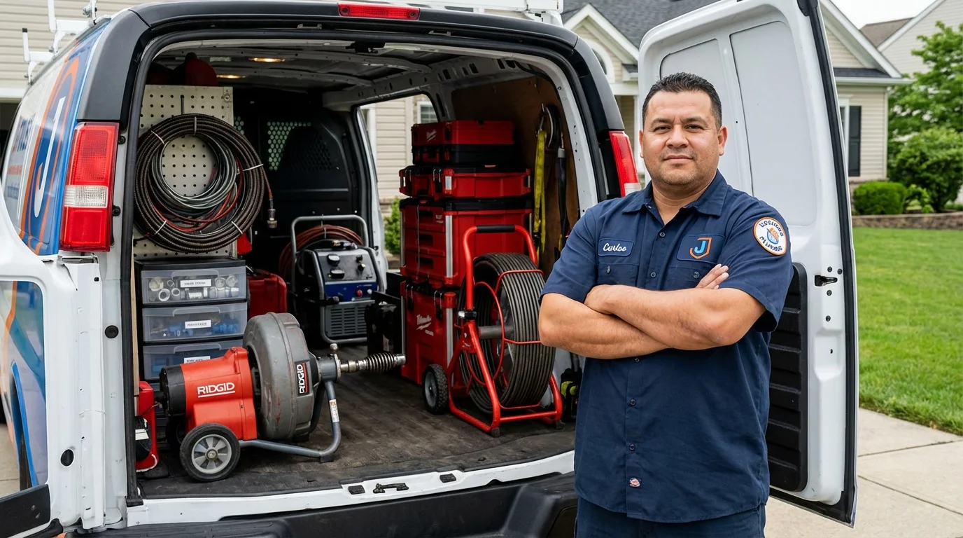 Professional drain cleaning equipment and Johns Plumbing LLC plumber in Castle Rock